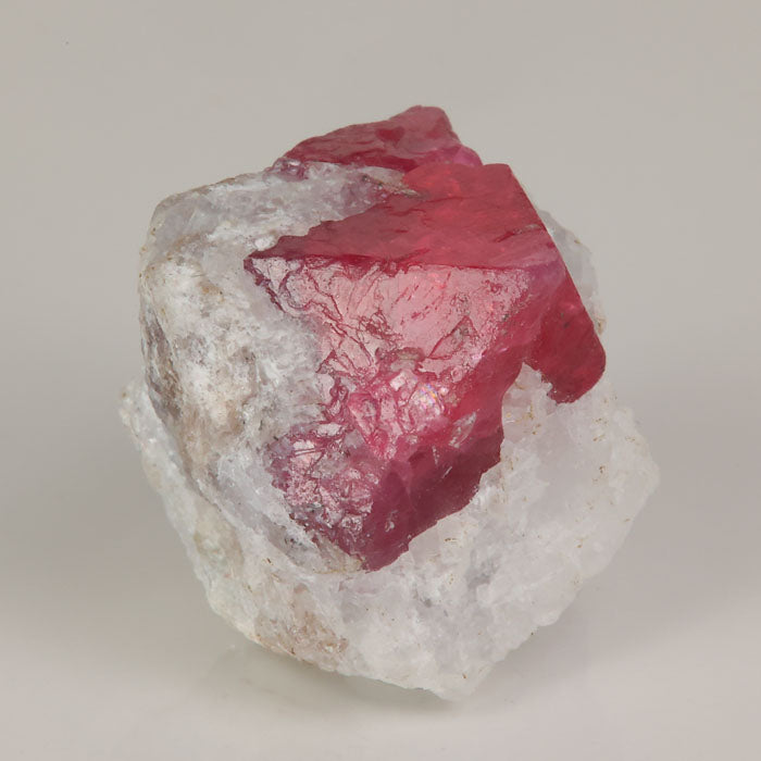 gemmy red Mahenge spinel crystal in matrix Tanzania