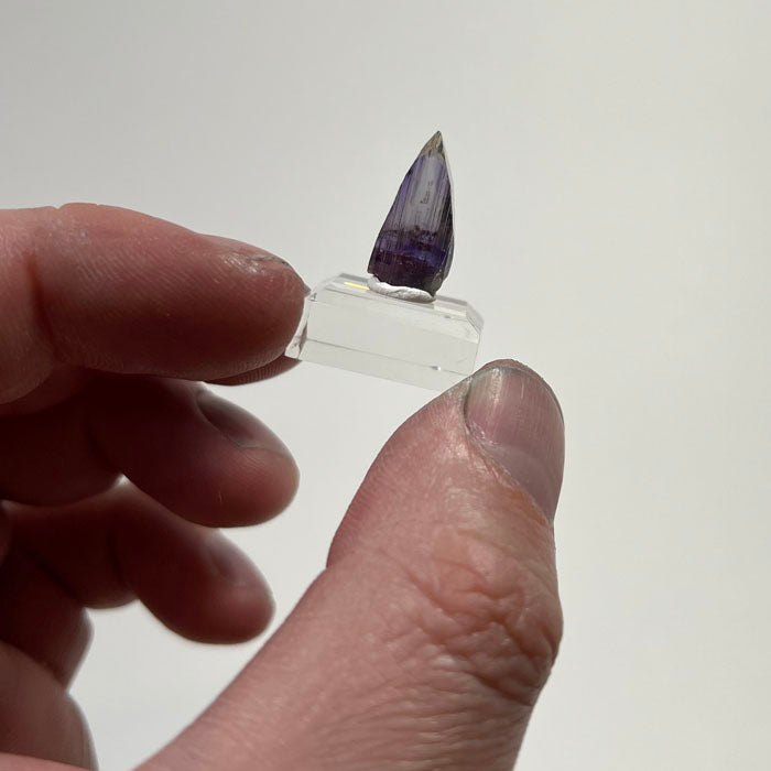 natural bi color tanzanite crystal from tanzania