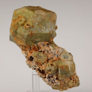 green yellow mali garnet mineral specimen