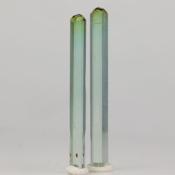 thin green tourmaline crystals for earrings