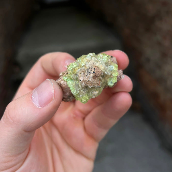 Green Glowing Hyalite Opal Specimen from Zacatecas Mexico