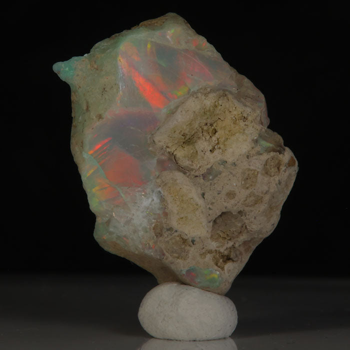 hydrophane Ethiopian opal with vivid color flashes