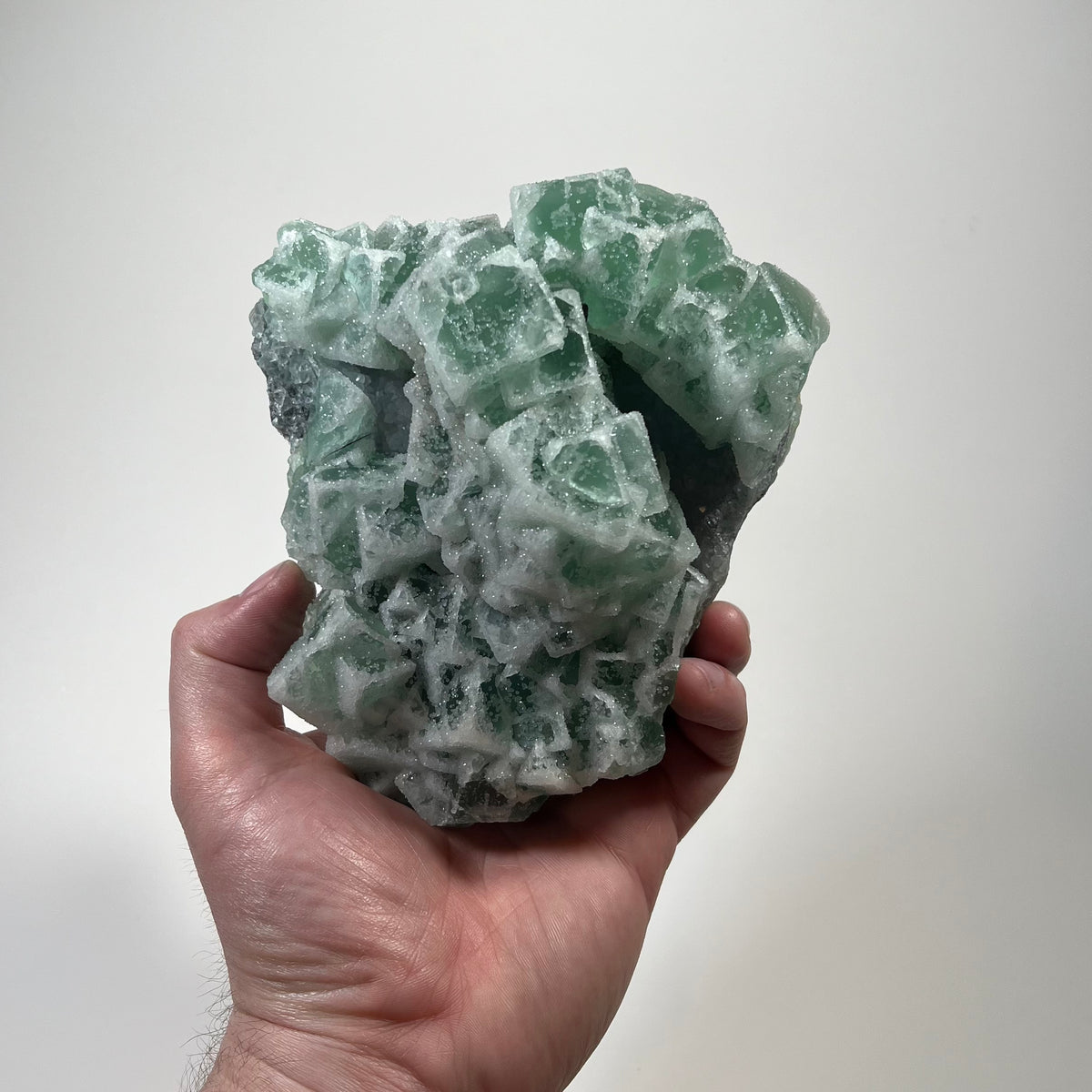 Large mint green fluorite specimen from Fujian