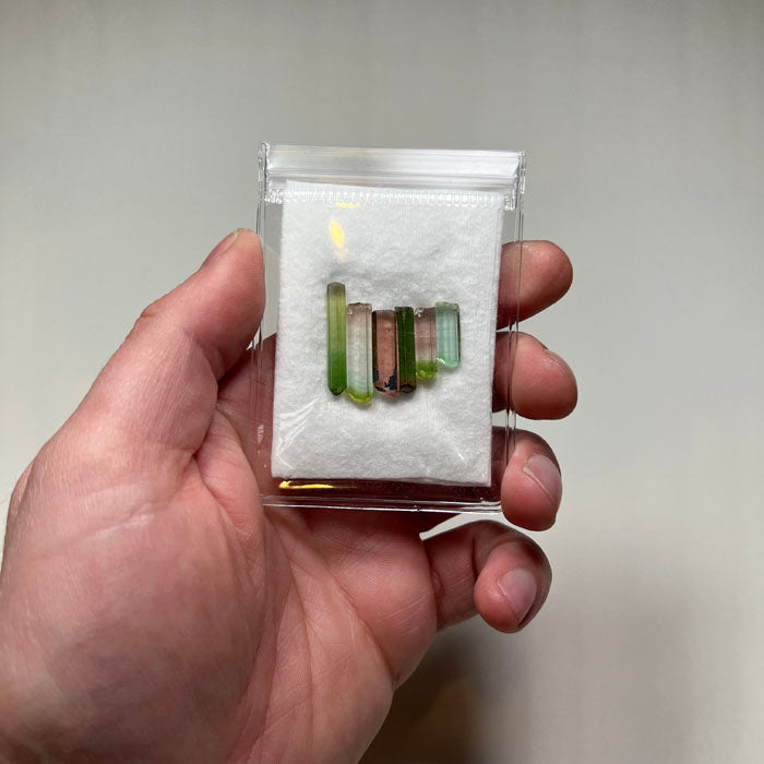 parcel of multi color tourmaline crystals from Congo