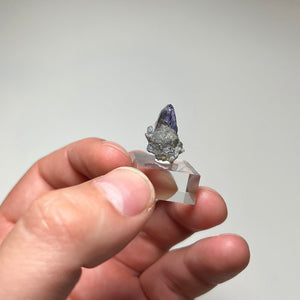 Natural violet-blue Tanzanite crystal specimen