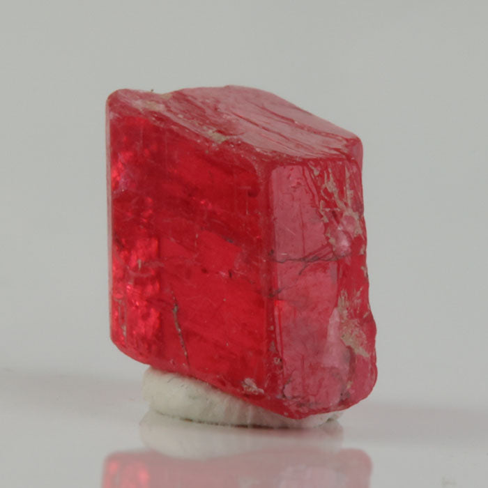 Gem-quality Rhodonite crystal with rich red coloration