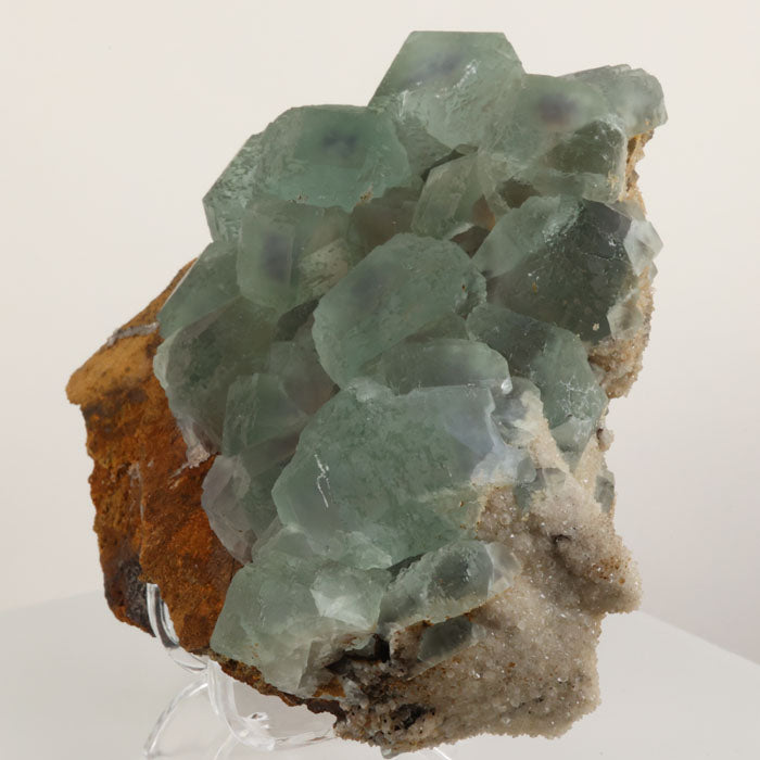 translucent green fluorite cabinet specimen