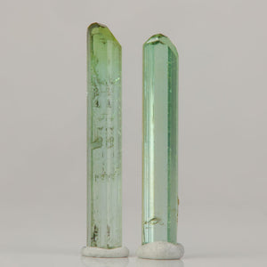 slender tourmaline crystal pair with intact terminations mineral specimen