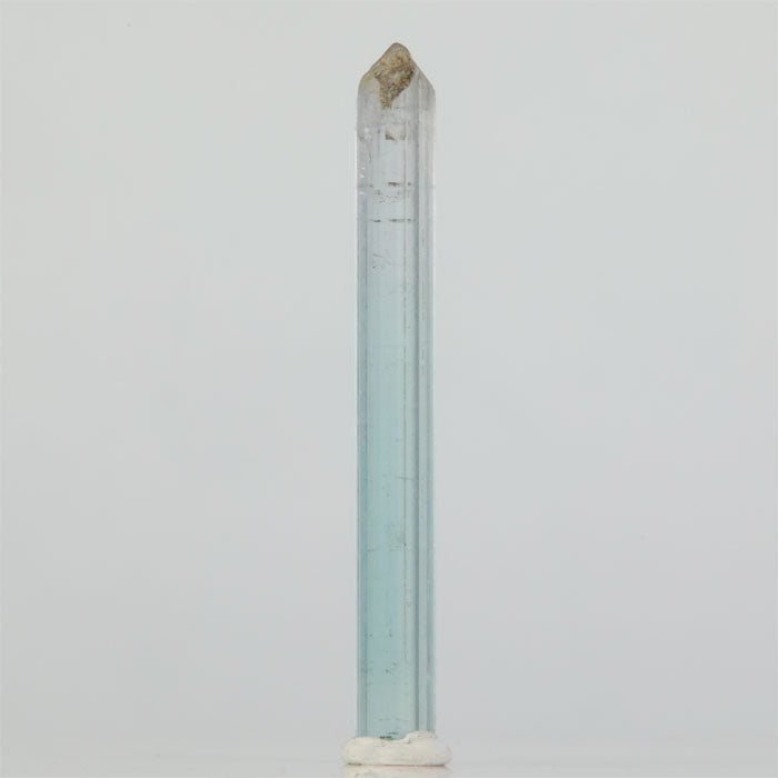 Pencil-shaped sky-blue Tourmaline crystal