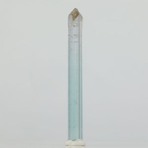 Pencil-shaped sky-blue Tourmaline crystal
