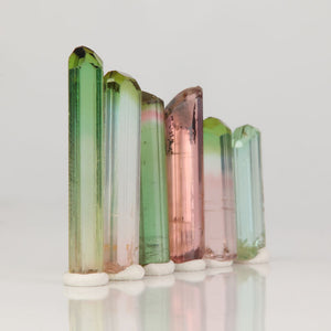 Congo tourmaline parcel elongated prismatic crystals