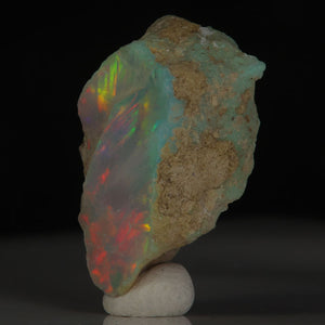 hydrophane Ethiopian opal with vivid color flashes