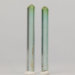 Congo green tourmaline crystals elongated prismatic form