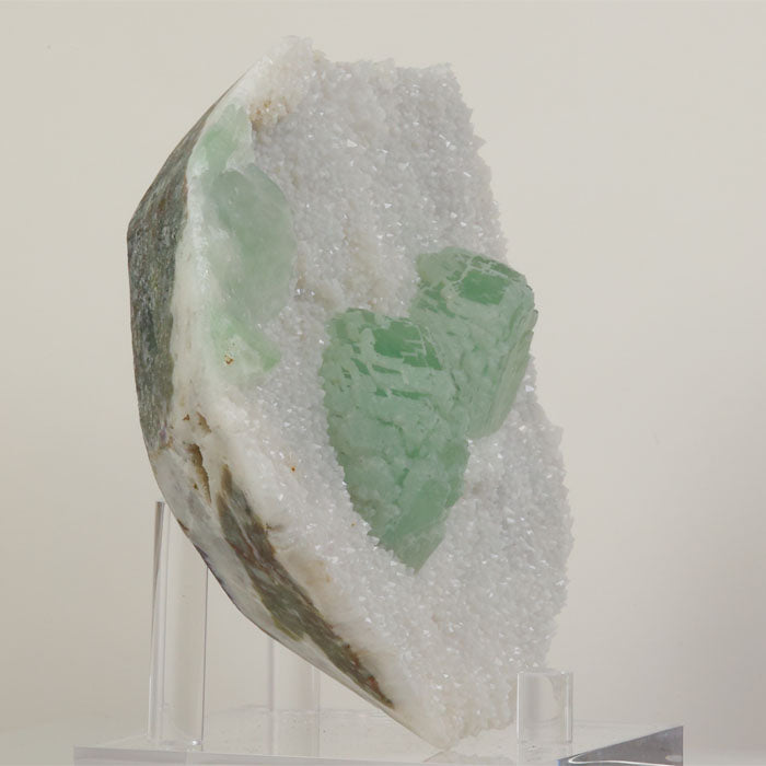 Shangrao fluorite crystals displaying stepped cubic growth