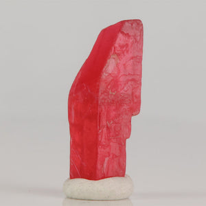 Brazilian rhodonite crystal with bold color and visible internal texture