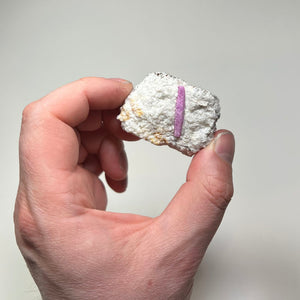 natural ruby crystal in white host rock Tanzania