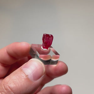 Brazilian Rhodonite crystal with sharp natural crystal faces