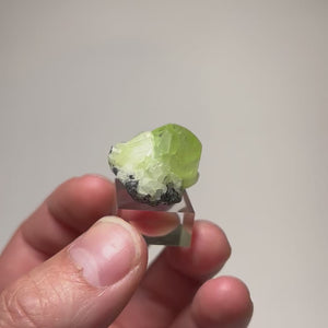Tanzanian Diopside crystal with dark graphite matrix