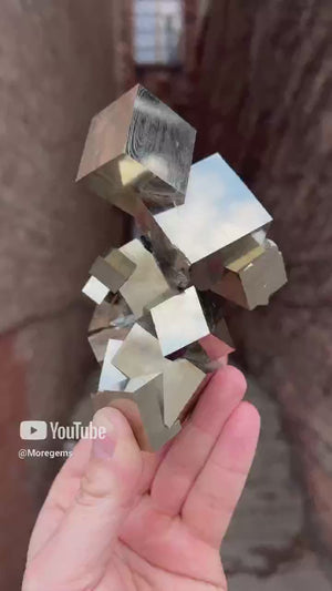 874g Big Intricate Pyrite Cube Crystal Cluster from Spain