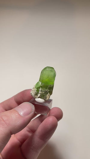 Natural olivine peridot crystal gem quality