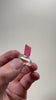 vivid pink rhodonite crystal from brazil with natural crystal structure
