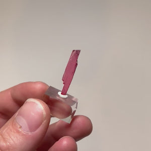 Thin ribbon-like Rhodonite with vivid pink color