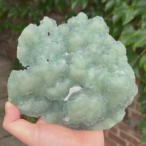 Wuyi Zhejiang fluorite display specimen with soft aqua green color