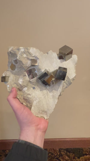 Extra large navajun pyrite mineral specimen cubes 