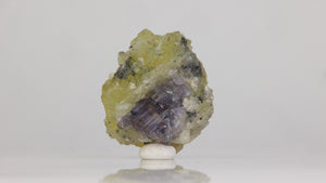 Tanzanian Prehnite on Tanzanite crystal matrix specimen
