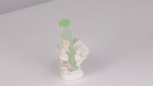 Green beryl aquamarine with feldspar from afghanistan 