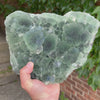 collector fluorite specimen from China with dark green crystalline surface