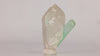 Natural 11.55 gram Tourmaline on Quartz thumbnail specimen from Kunar, Afghanistan, displaying contrasting crystal shapes.