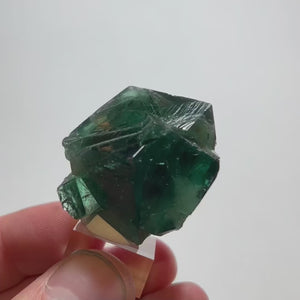 Deep Green Intergrown Rogerley Fluorite Twin Crystals 47.04 Grams