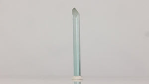Natural blue Tourmaline crystal with vertical striations