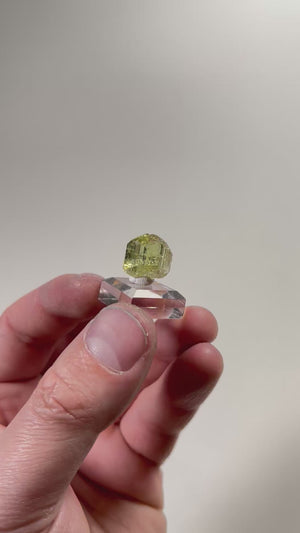natural golden tanzanite crystal with sharp faces