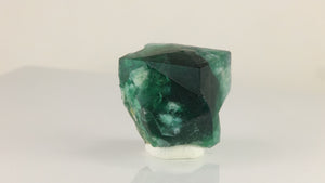 Deep Green Cubic Rogerley Fluorite Crystal 37.34 Grams