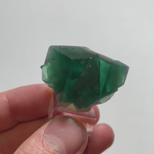 Rogerley Fluorite with Broad Cubic Faces and Prominent Overlapping Crystal 30.74g