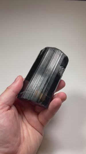 large schorl tourmaline crystal termination detail