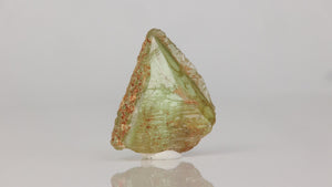 zimbabwe sphene specimen with etched surface texture and transparency