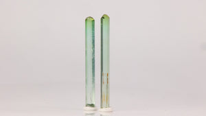 natural green tourmaline pair with similar size and shape