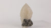 quartz crystal with silver metallic arsenopyrite base
