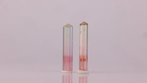 Pink and Green Tourmaline Crystal Pair from Congo – 1.82g Total