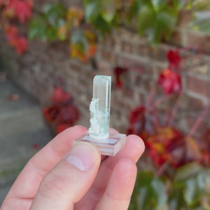 Transparent Icy Blue Aquamarine with Natural Growth Features Shigar Mine Pakistan 7.08 Grams