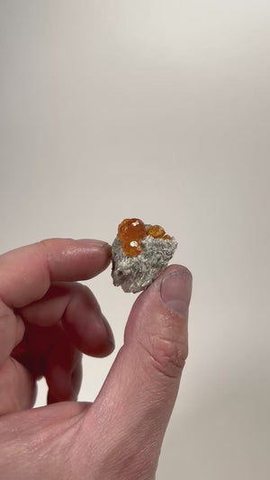 miniature spessartine garnet display piece from loliondo tanzania