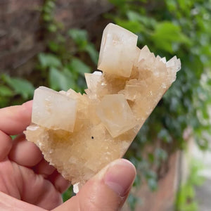 Chinese calcite specimen with multiple large crystal points