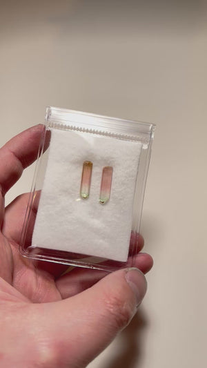 Tricolor Tourmaline Crystal Pair from Congo – 1.23 grams