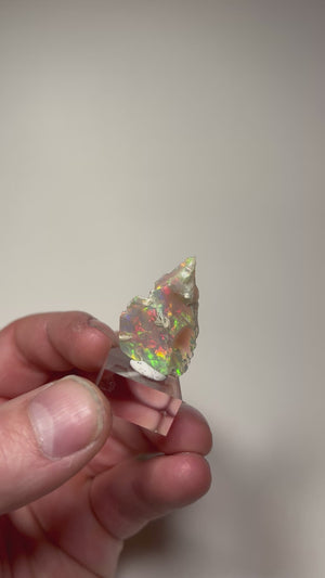 Welo opal delicate natural specimen with bright color