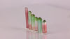 Slender tourmaline crystals set six pieces natural mineral specimens