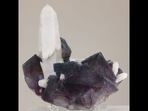 2332g Chinese White Quartz Crystal Specimen with Multi Color Fluorite