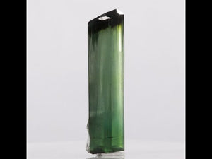 58ct Deep Green Bi-Color Tourmaline Crystal with Dark Green Termination